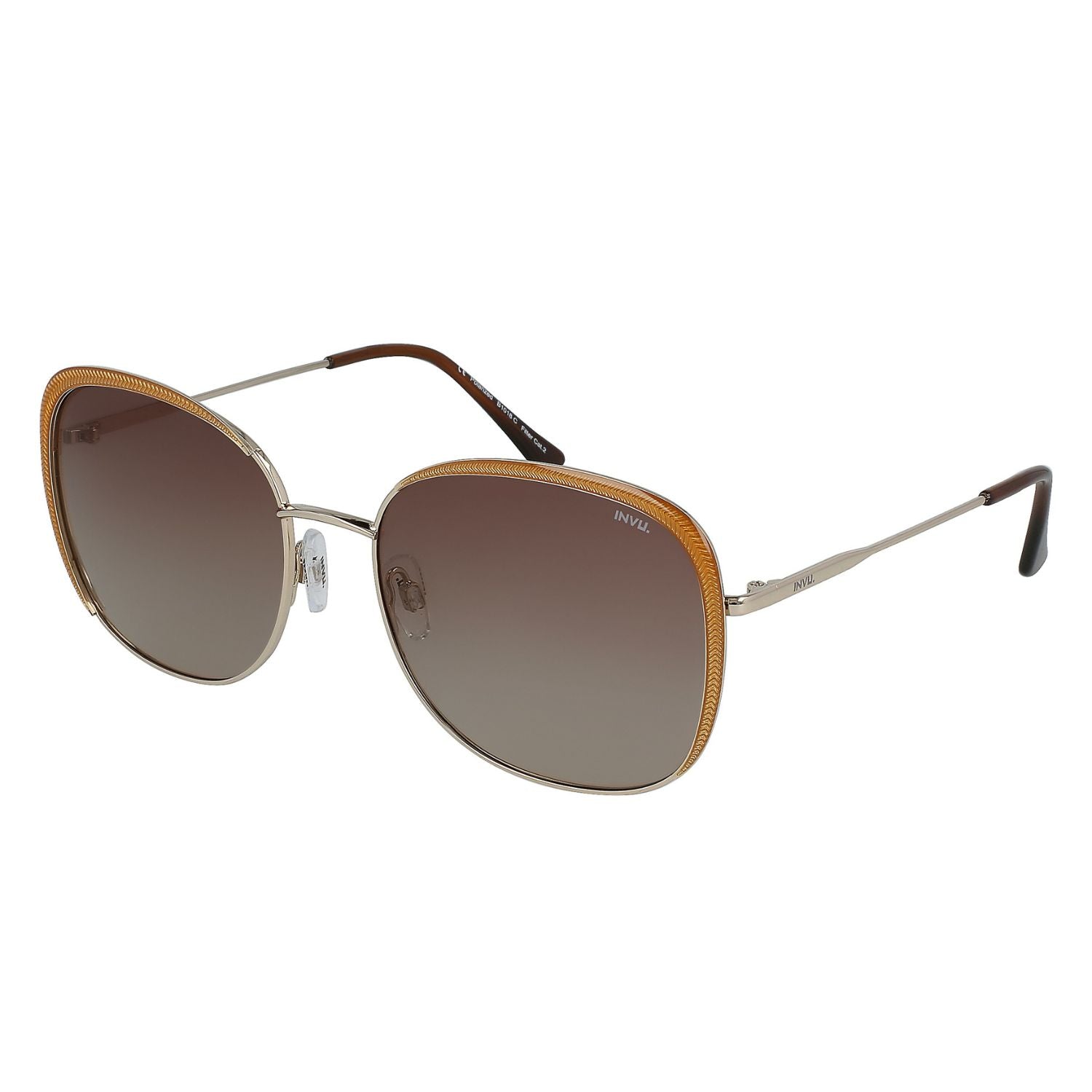 Lente de sol Mujer INVU B1018 Gold/Beige