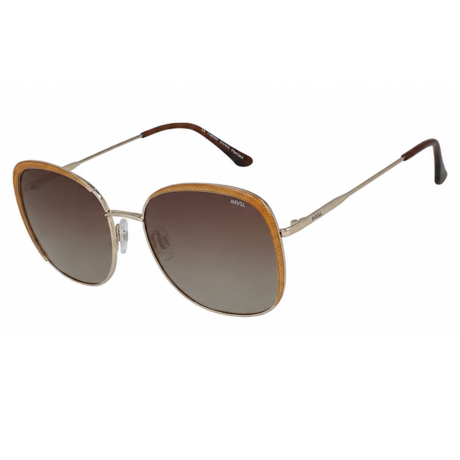 Lente de sol Mujer INVU B1018 Gold/Beige