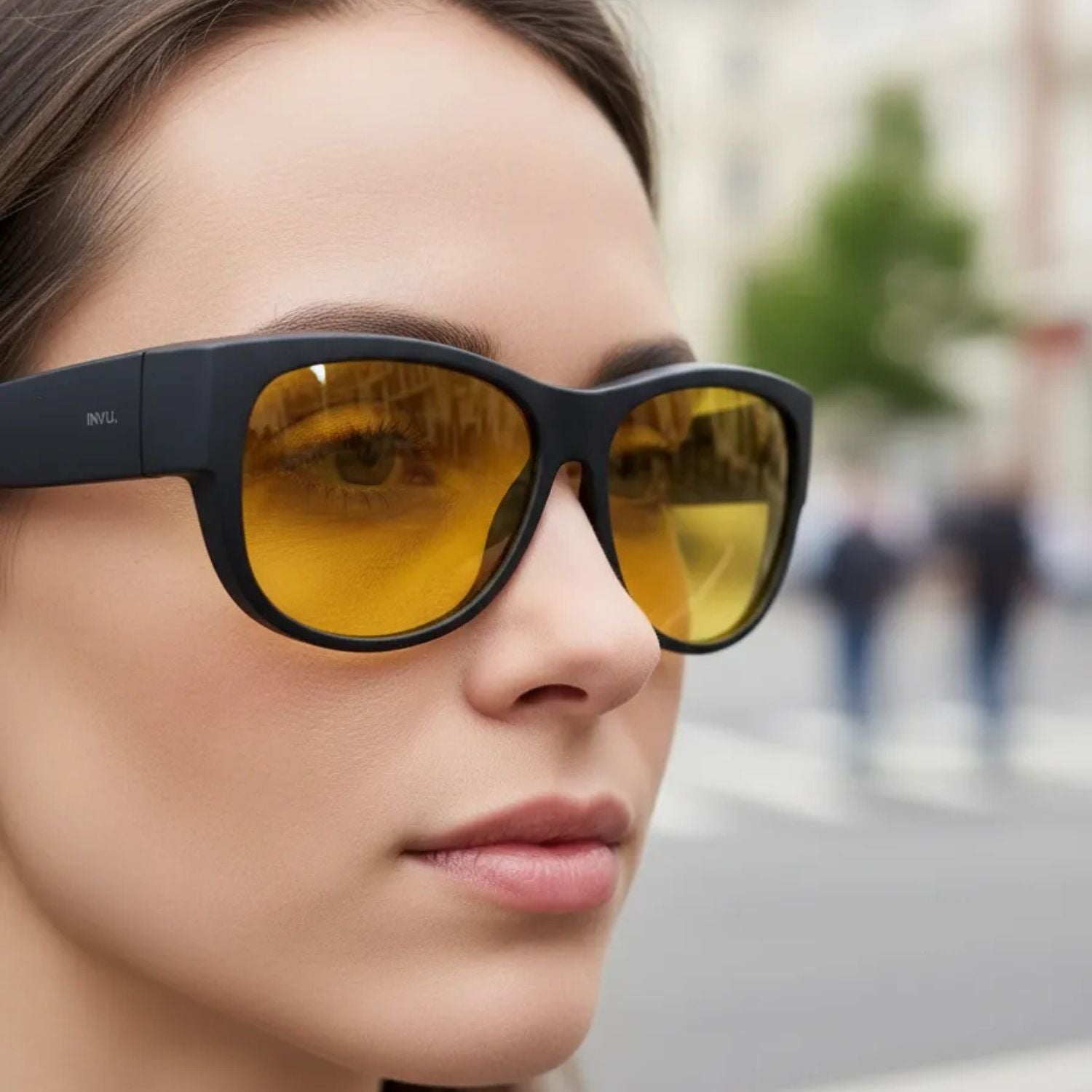 Lentes de sol Invu Matt Black Night-Vision E2603F