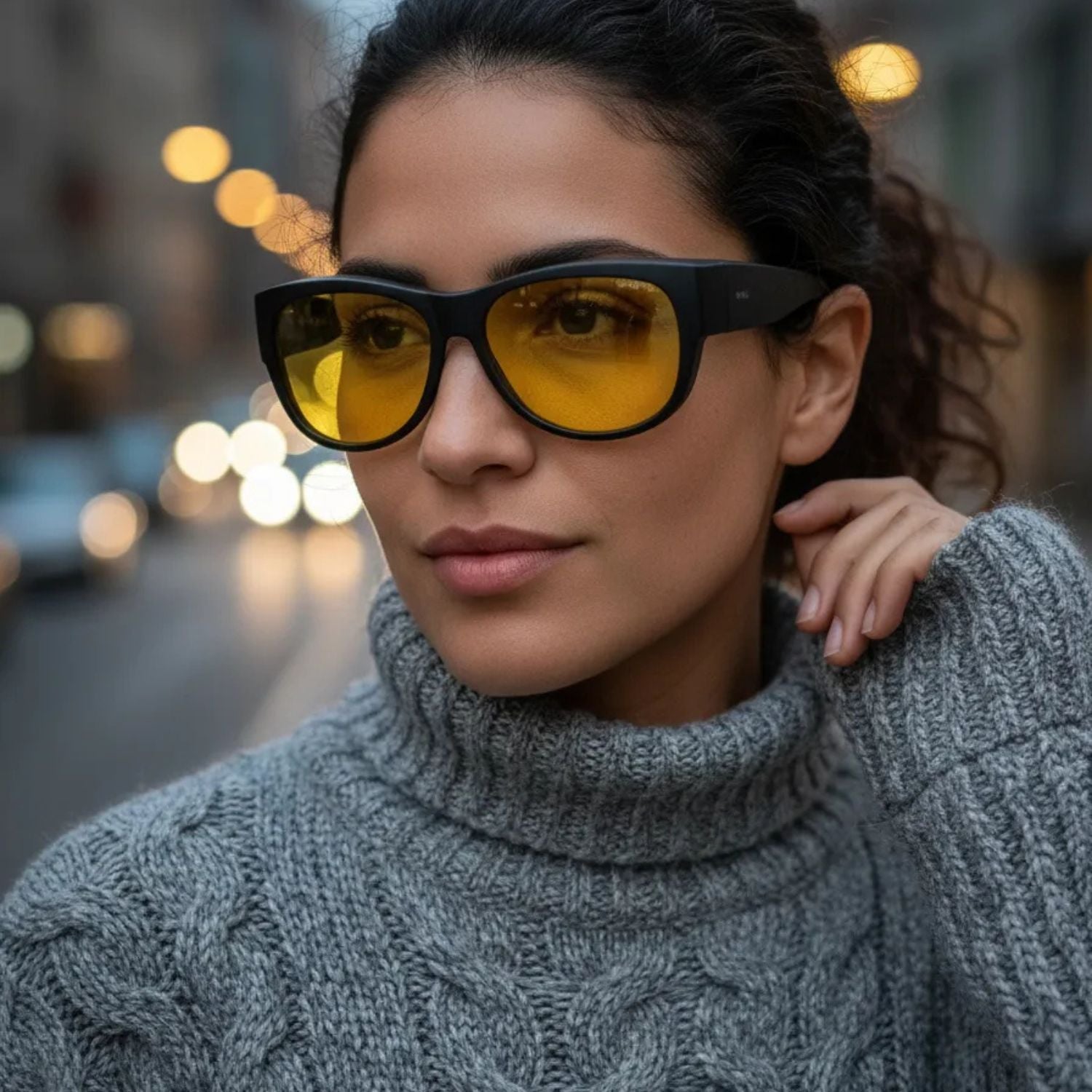Lentes de sol Invu Matt Black Night-Vision E2603F